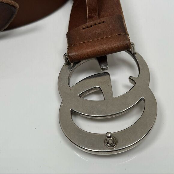 Gucci GG Brown Leather Belt Size 110 - 44 main image 11